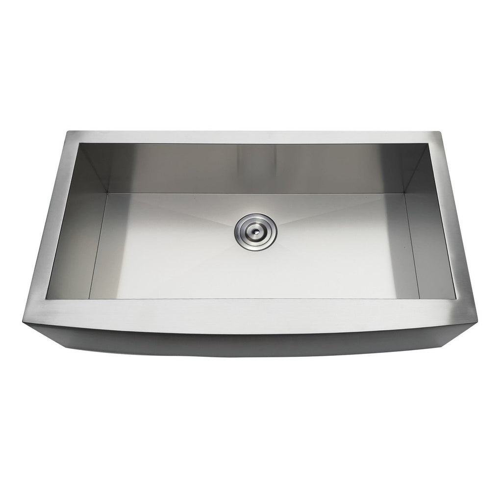 Uptowne 36-Inch Stainless Steel Apron-Front Single Bowl Farmhouse Kitchen Sink