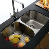 Loft 32-Inch Stainless Steel Undermount Double Bowl Kitchen Sink