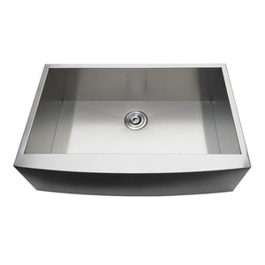 Uptowne 33-Inch Stainless Steel Apron-Front Single Bowl Farmhouse Kitchen Sink