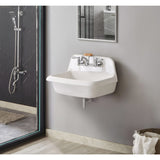 Doriteal 24-Inch Ceramic Wall Mount Bathroom Sink