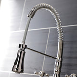Heritage Double-Handle 2-Hole Deck-Mount Pre-Rinse Bridge Kitchen Faucet