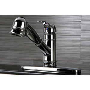 Eden Single-Handle 1-or-3 Hole Deck Mount Pull-Out Sprayer Kitchen Faucet