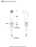 American Classic Plastic Kitchen Faucet Side Sprayer