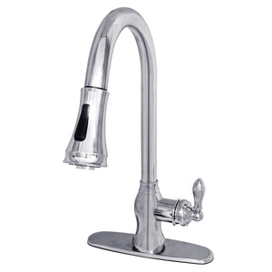 American Classic Single-Handle 1-or-3 Hole Deck Mount Pull-Down Sprayer Kitchen Faucet