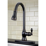 American Classic Single-Handle 1-or-3 Hole Deck Mount Pull-Down Sprayer Kitchen Faucet