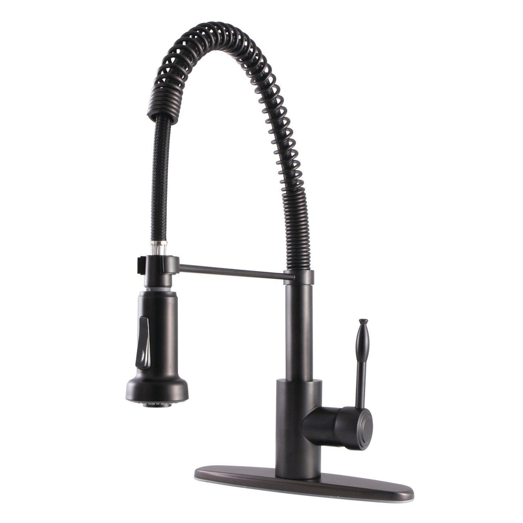 Nustudio Single-Handle 1-or-3 Hole Deck Mount Pre-Rinse Kitchen Faucet