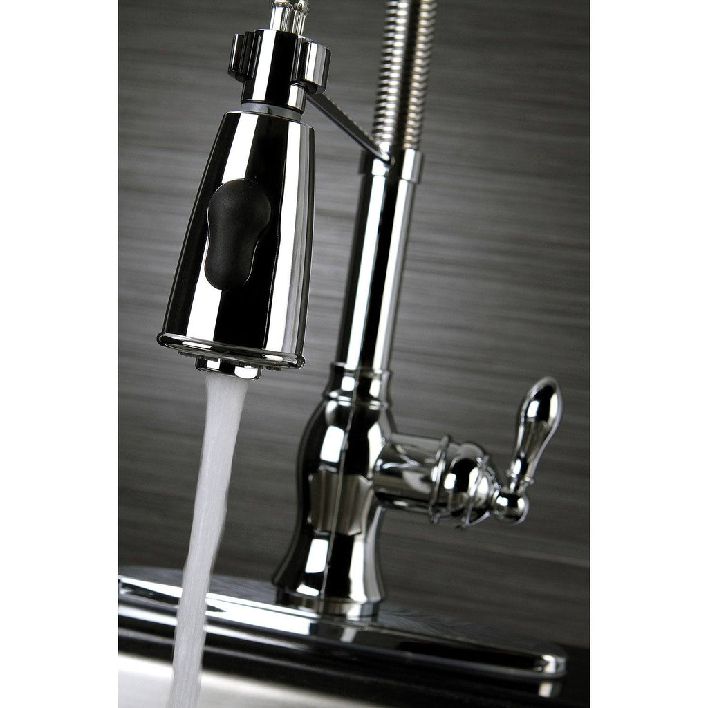 American Classic Single-Handle 1-or-3 Hole Deck Mount Pre-Rinse Kitchen Faucet