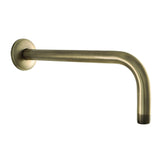 Claremont 12-Inch J-Shaped Rain Drop Shower Arm with Flange