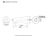 Shower Scape 5-1/2 Inch Universal Diverter Tub Spout