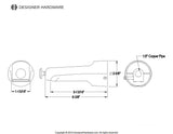 Shower Scape 6-1/2 Inch Diverter Tub Spout