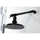 Victorian 5-1/4 Inch Brass Shower Head with 10-Inch High-Low Shower Arm