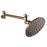 Victorian 5-1/4 Inch Brass Shower Head with 10-Inch High-Low Shower Arm