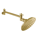 Victorian 5-1/4 Inch Brass Shower Head with 10-Inch High-Low Shower Arm