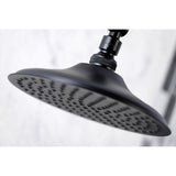 Victorian 7-3/4 Inch Round Raindrop Brass Shower Head with 10-Inch High-Low Adjustable Shower Arm