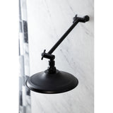 Victorian 7-3/4 Inch Round Raindrop Brass Shower Head with 10-Inch High-Low Adjustable Shower Arm