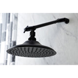 Victorian 7-3/4 Inch Round Raindrop Brass Shower Head with 10-Inch High-Low Adjustable Shower Arm