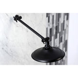 Victorian 7-3/4 Inch Round Raindrop Brass Shower Head with 10-Inch High-Low Adjustable Shower Arm