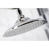 Victorian 7-3/4 Inch Round Raindrop Brass Shower Head with 10-Inch High-Low Adjustable Shower Arm