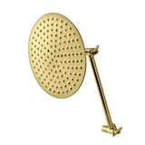 Victorian 7-3/4 Inch Round Raindrop Brass Shower Head with 10-Inch High-Low Adjustable Shower Arm