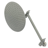 Victorian 7-3/4 Inch Round Raindrop Brass Shower Head with 10-Inch High-Low Adjustable Shower Arm