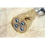 Victorian 2-5/16-Inch Round Adjustable Jet Spray Brass Shower Head