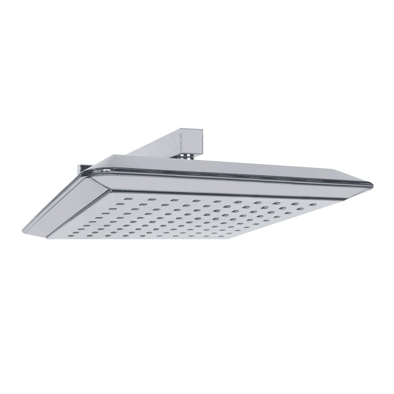 Claremont 9-5/8 Inch Square Raindrop ABS Shower Head with 15-3/4 Inch Shower Arm