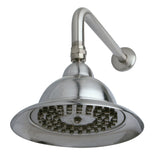 Vintage 6-Inch Round Raindrop Brass Shower Head with 12-Inch Shower Arm
