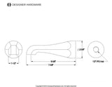 Made To Match 7-3/8 Inch Brass Tub Faucet Spout