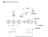 Triple-Handle Tub and Shower Faucet