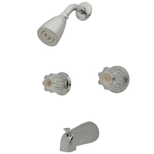 Americana Two-Handle 4-Hole Wall Mount Tub and Shower Faucet