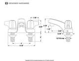 Americana Double-Handle 3-Hole Deck Mount 4-Inch Centerset Bathroom Faucet