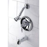 Single-Handle 3-Hole Wall Mount Tub and Shower Faucet