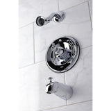 Single-Handle 3-Hole Wall Mount Tub and Shower Faucet