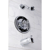 Single-Handle 3-Hole Wall Mount Tub and Shower Faucet