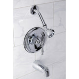 Single-Handle 3-Hole Wall Mount Tub and Shower Faucet