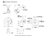 NuFrench Single-Handle 3-Hole Wall Mount Tub and Shower Faucet