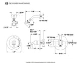 Magellan Single-Handle 2-Hole Wall Mount Shower Faucet