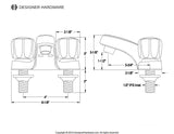 Americana Two-Handle 3-Hole Deck Mount 4" Centerset Bathroom Faucet