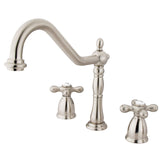 Heritage Two-Handle 3-Hole Deck Mount Widespread Kitchen Faucet