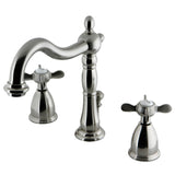 Essex Two-Handle 3-Hole Deck Mount Widespread Bathroom Faucet with Plastic Pop-Up