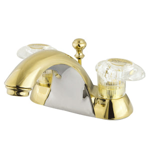 Naples Double-Handle 3-Hole Deck Mount 4-Inch Centerset Bathroom Faucet with ABS Pop-Up Drain