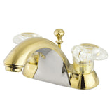 Naples Double-Handle 3-Hole Deck Mount 4-Inch Centerset Bathroom Faucet with ABS Pop-Up Drain