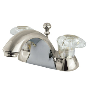 Naples Double-Handle 3-Hole Deck Mount 4-Inch Centerset Bathroom Faucet with ABS Pop-Up Drain