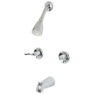 Yosemite Two-Handle 4-Hole Wall Mount Tub and Shower Faucet