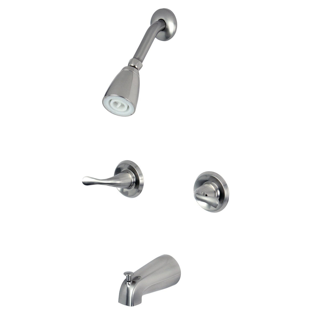 Yosemite Two-Handle 4-Hole Wall Mount Tub and Shower Faucet