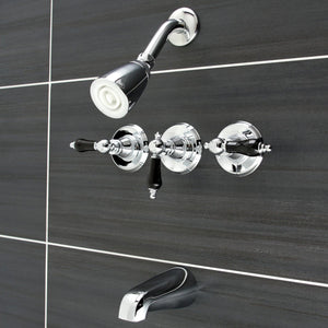Duchess Three-Handle 5-Hole Wall Mount Tub and Shower Faucet