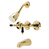 Duchess Three-Handle 5-Hole Wall Mount Tub and Shower Faucet