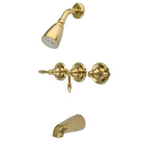 Knight Triple-Handle Tub and Shower Faucet