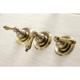 Victorian Triple-Handle Tub and Shower Faucet