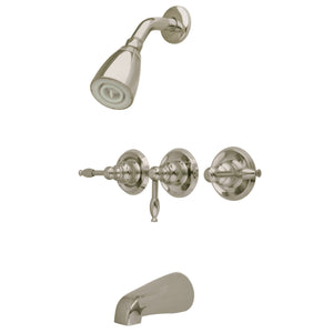 Knight Triple-Handle Tub and Shower Faucet